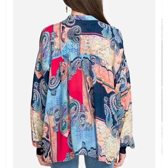 Johnny Was Onda Button Down Shirt Size Small - Picture 3 of 7